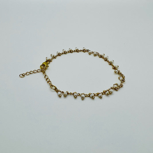 White Necklace Bracelet.